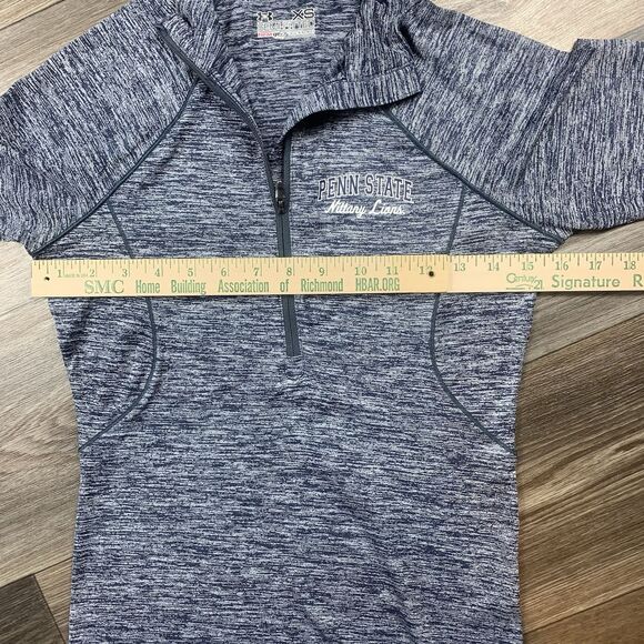 Under Armour Shirt Women’s Size XS Blue 1/4 Zip Semi Fitted Heat Gear Penn State - Picture 5 of 7